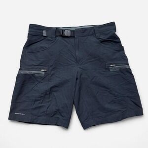 Columbia Sportswear black omni-wick shorts size 34 built in belt buckle